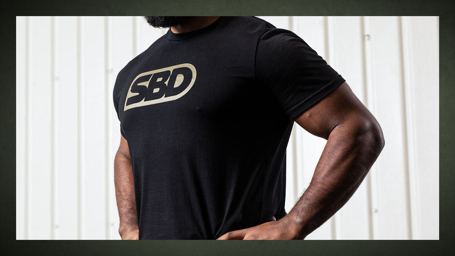 SBD Endure Brand Shirt in zwart met licht SBD-logo