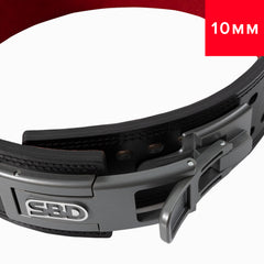 SBD Belt 10mm – zijaanzicht van de gliding lever en verstelgaatjes
