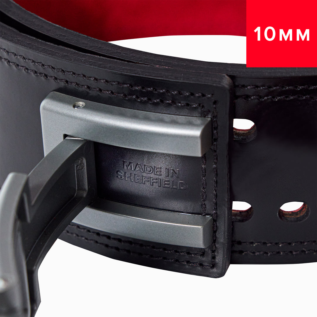 SBD Belt 10mm – detail van de geopende lever-sluiting