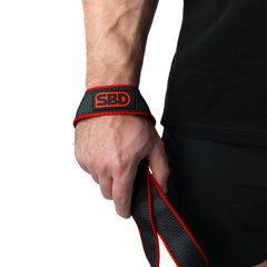 SBD Lifting Straps – Figure 8 strap rond de pols met de lussen zichtbaar