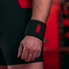 SBD Wrist Wraps – detail van de gedragen Flexible wrap