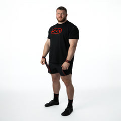 SBD Lifting Straps – Classic straps gedragen door een man, volledige houding