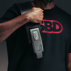 SBD Belt 13mm – gedragen over de schouder met de gesp zichtbaar
