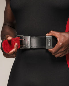 SBD leren weightlifting belt – officiële studiofoto 2