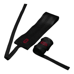 SBD textiele weightlifting wrist wraps, vrijstaand productbeeld op witte achtergrond