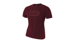 SBD Brand Shirt – Phoenix-uitvoering in bordeaux met bordeauxrood logo op witte achtergrond
